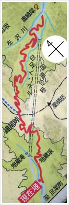 細尾峠道の案内図
