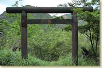 右本山鉱山神社の鳥居