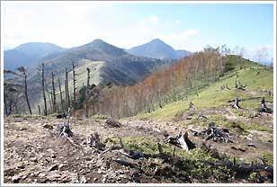 沢入山から皇海山