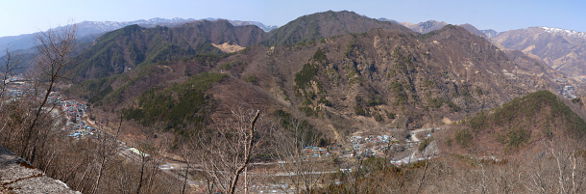 テレビ中継塔から足尾町