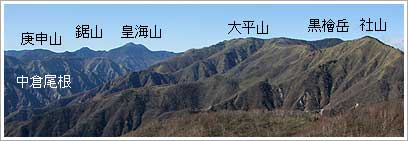 尾根道からの風景