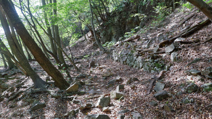 文象沢に残る古道